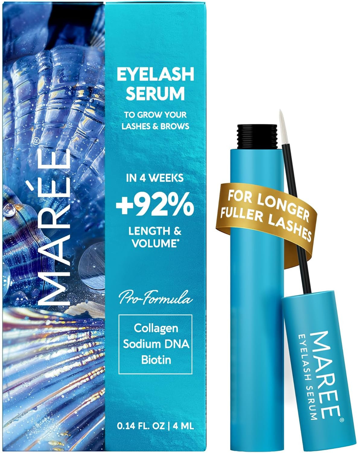 Eyelash & Eyebrow Growth Serum - Natural Lash Enhancer for Longer, Fuller Lashes & Brows
