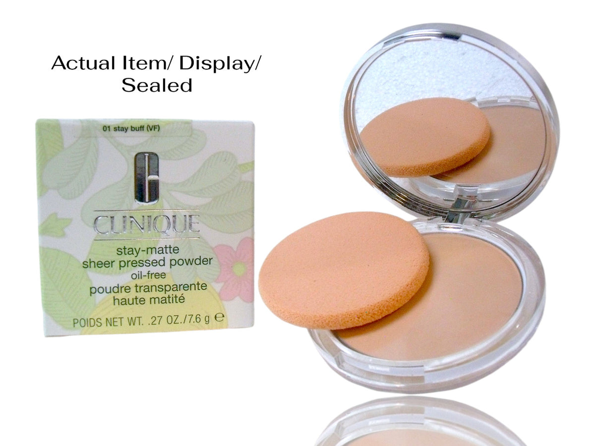 Clinique Stay-Matte Sheer Pressed Powder 7.6g Oil-Free Face Makeup