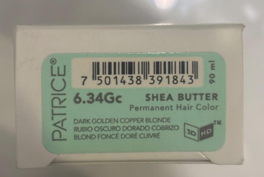 Shea Butter Permanent Hair Color 3oz - Dark Golden Copper Blonde