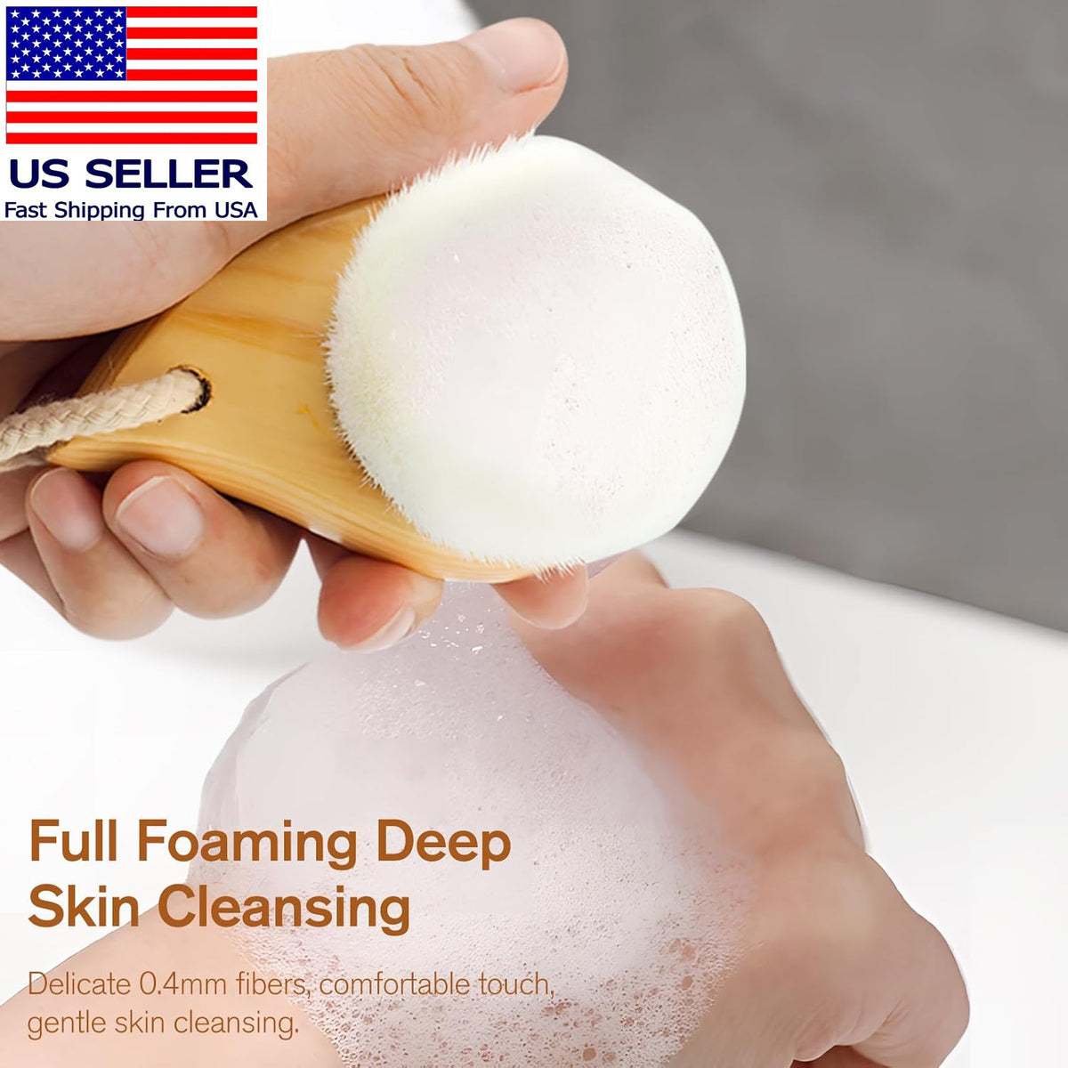 Soft Facial Cleansing Brush for Deep Pore Cleaning & Travel