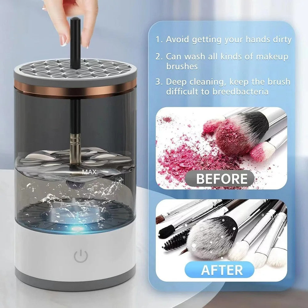 Automatic Makeup Brush Cleaner - Electric Cleaning Machine with USB Power Dryer