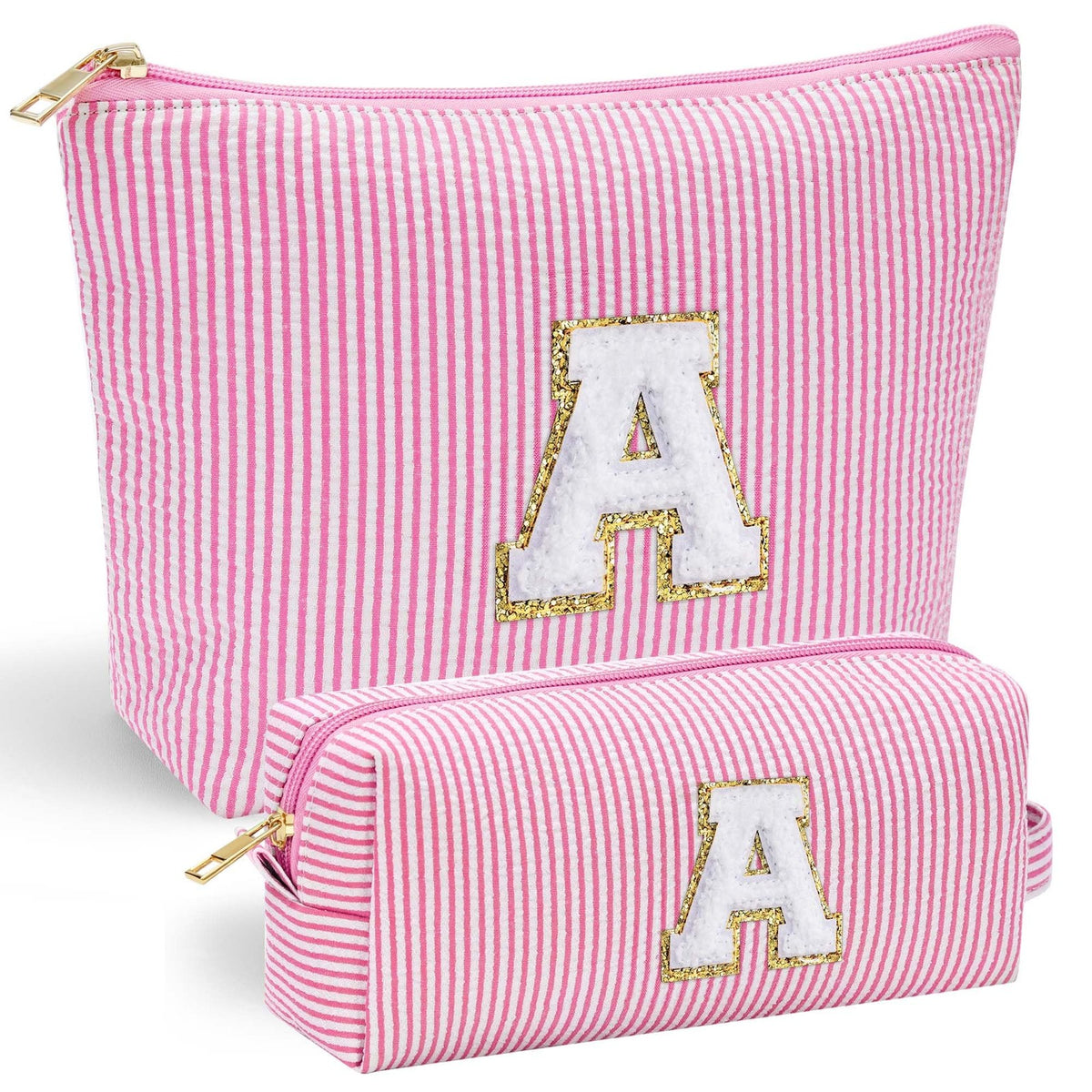 Pink Personalized Makeup Bag for Women and Girls - Gift for Birthday, Teen, Kids