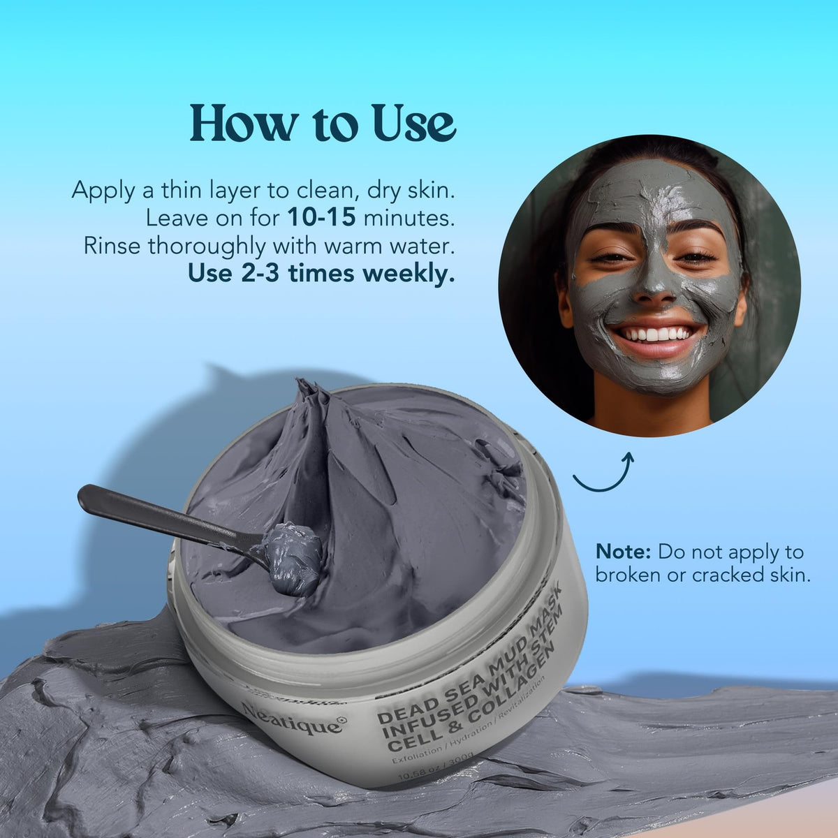 Dead Sea Mud Mask for Face & Body – 10.58 oz