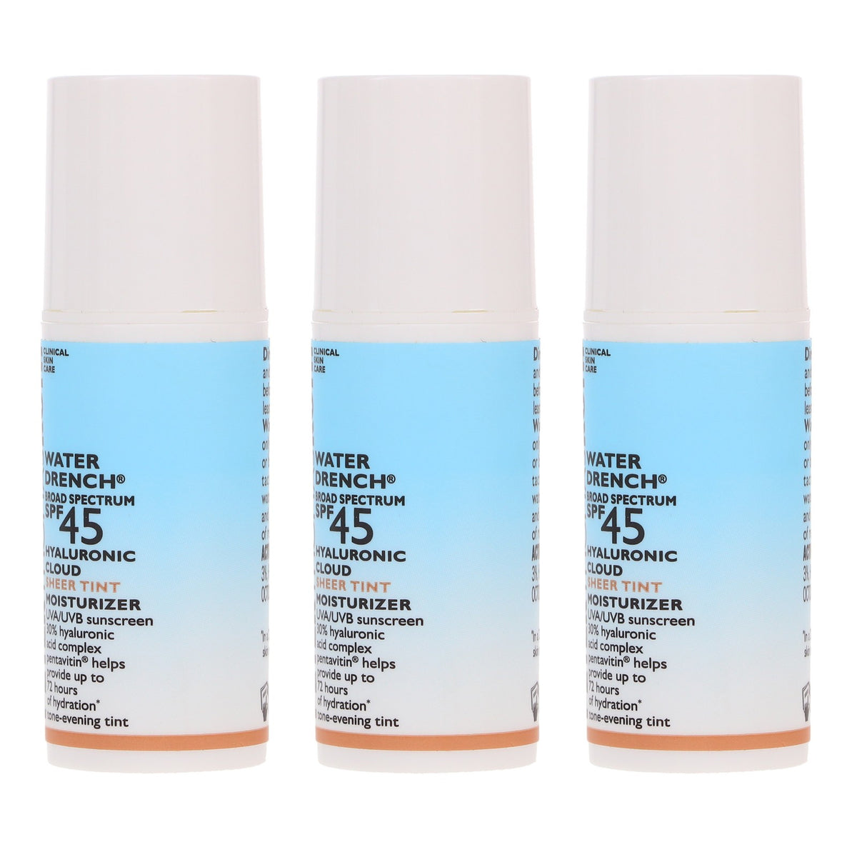 Peter Thomas Roth SPF 45 Sheer Tinted Moisturizer 3 Pack - Hydrating Face Sunscreen