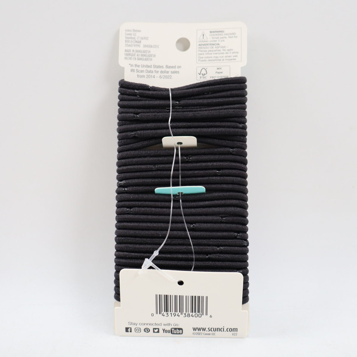 3 PACK Scunci No Damage Medium-Hold Elastic Hair Bands 32 Count Each
