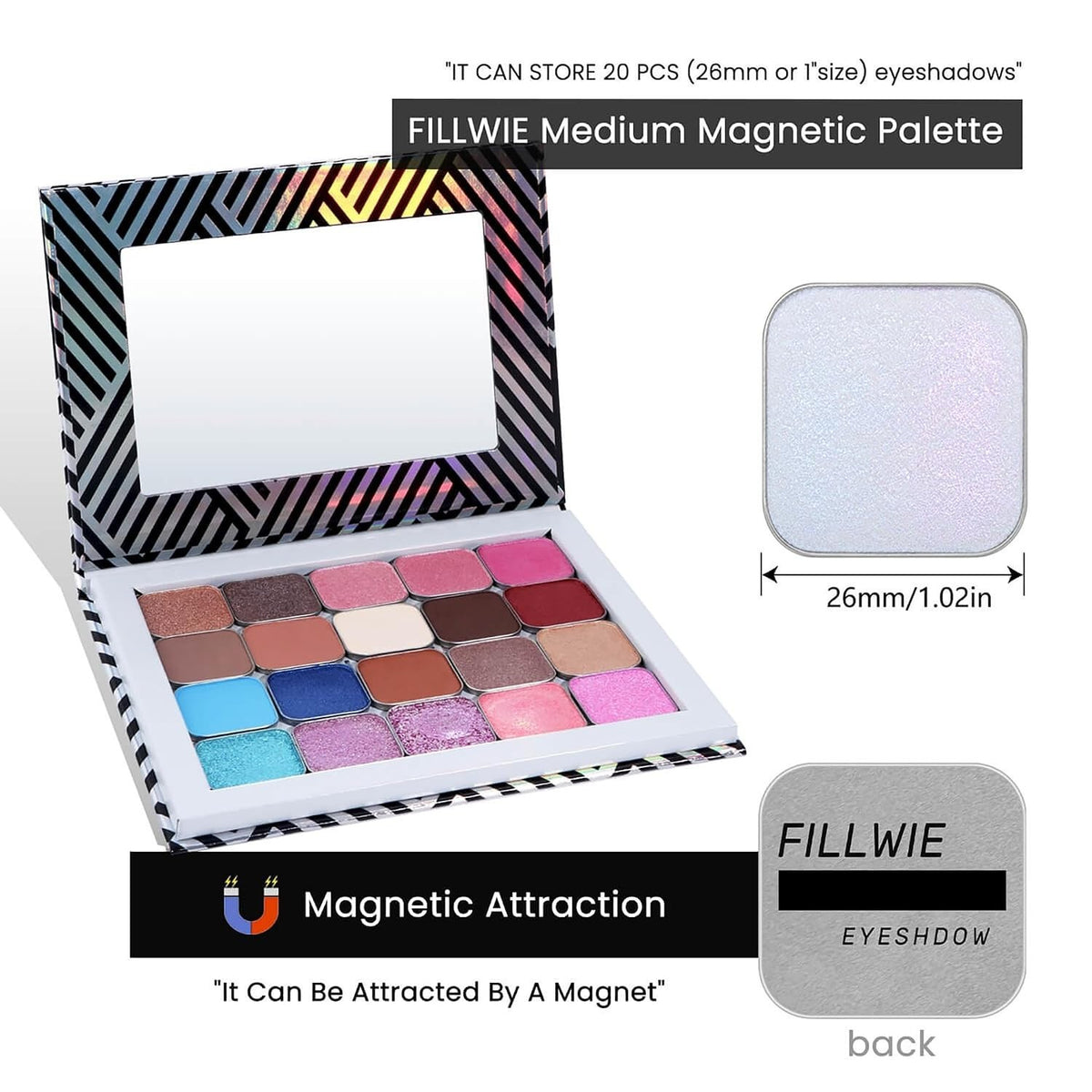 Duochrome Icy Blue to Lilac Pink Eyeshadow - Multidimensional Color Shift, Creamy Texture