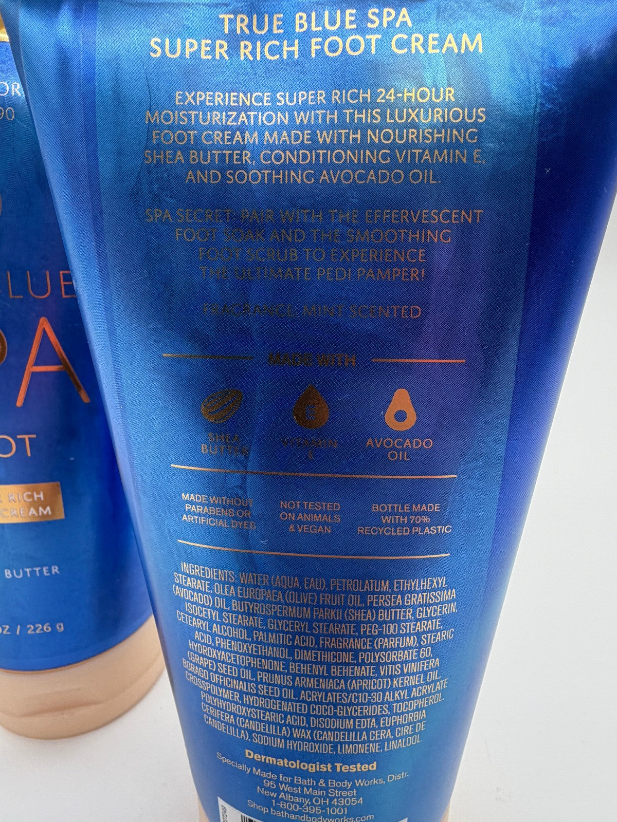 True Blue Spa Super Rich Foot Cream Set of 2, 8 oz