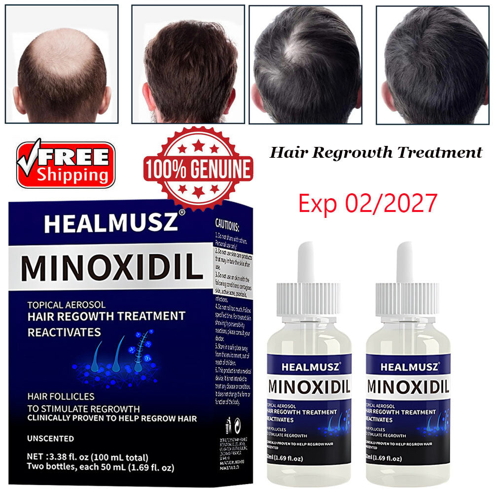 Minoxidil 5% Hair Regrowth Treatment for Men, 2 Pack