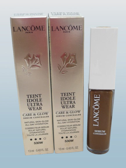 Lancôme Teint Idole Wear Care & Glow Serum Concealer 530W 0.43oz 2-Pack