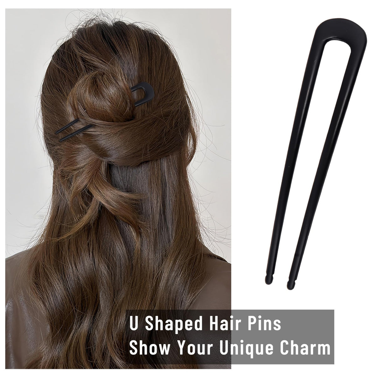 hisial 6Pcs Metal French Hair Pins for Women U 1 Count (Pack of 6),
