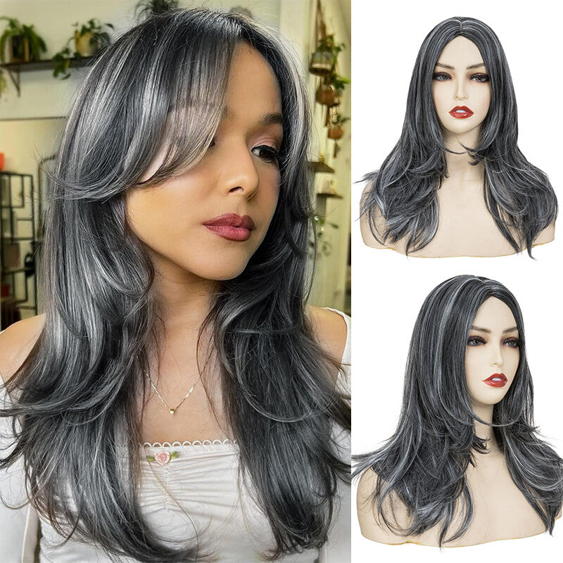 Long Ombre Wigs - Heat Resistant Synthetic Hair, Thick Full Wigs
