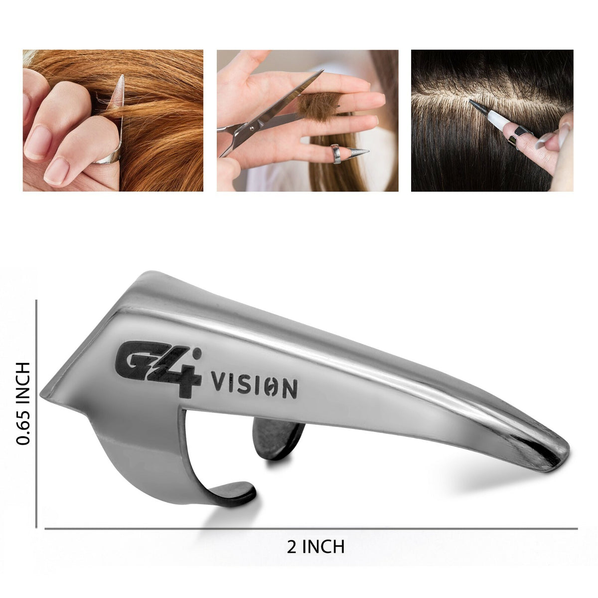 Hair Parting Selecting Tools Metal Finger Rings Styling Braiding