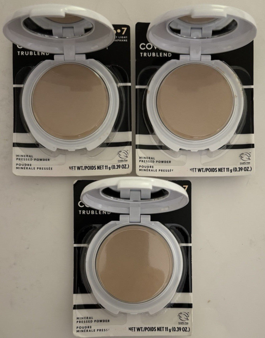 Lot of 3 Covergirl TruBlend Mineral Pressed Translucent Light Powder
