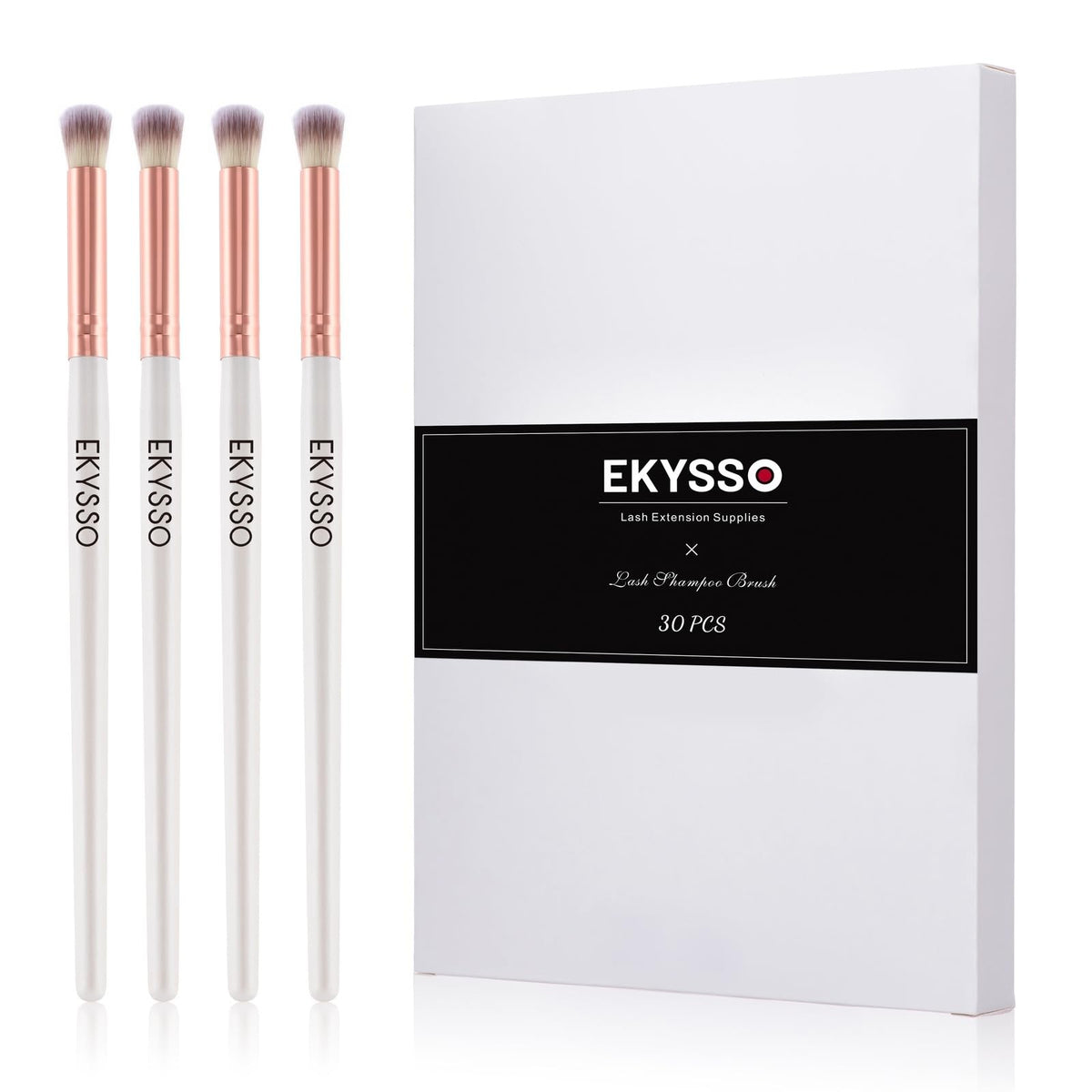 30 Pcs Eyelash Extension Lash Cleaning Brush Kit with Soft Synthetic Fibers