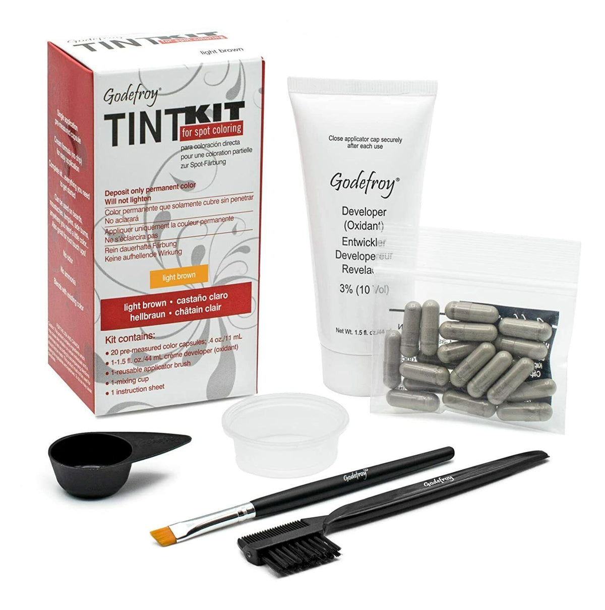 Professional Tint Kit for Hair and Facial Hair - 20 Applications, No Odor