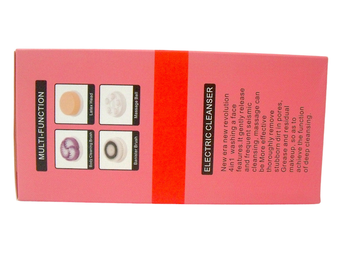 4-in-1 Electric "Facial Cleansing Brush Set" Face Body Exfoliating