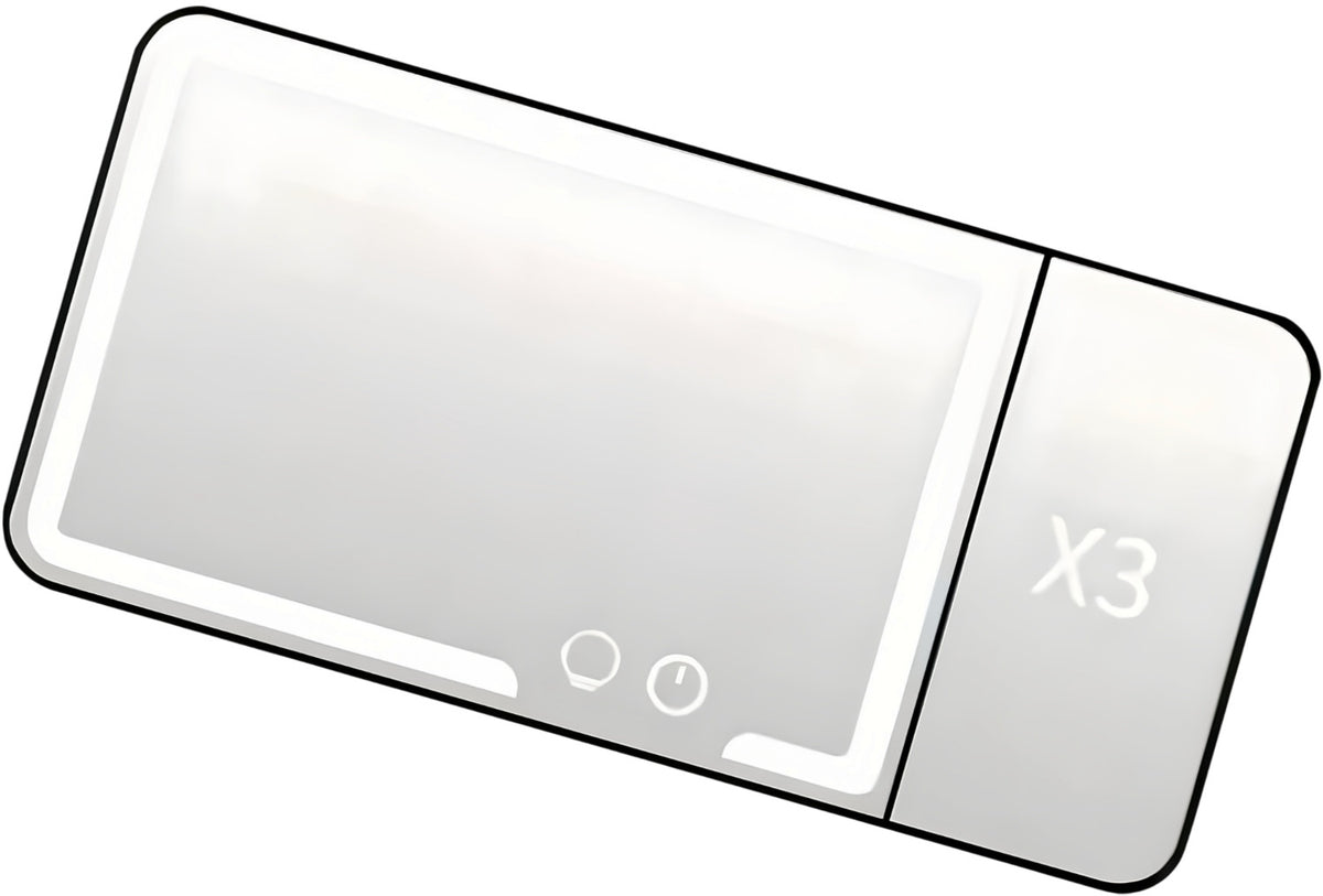 Car Sun Visor Makeup Mirror with LED Lights 3X Magnification & 3 Light Modes