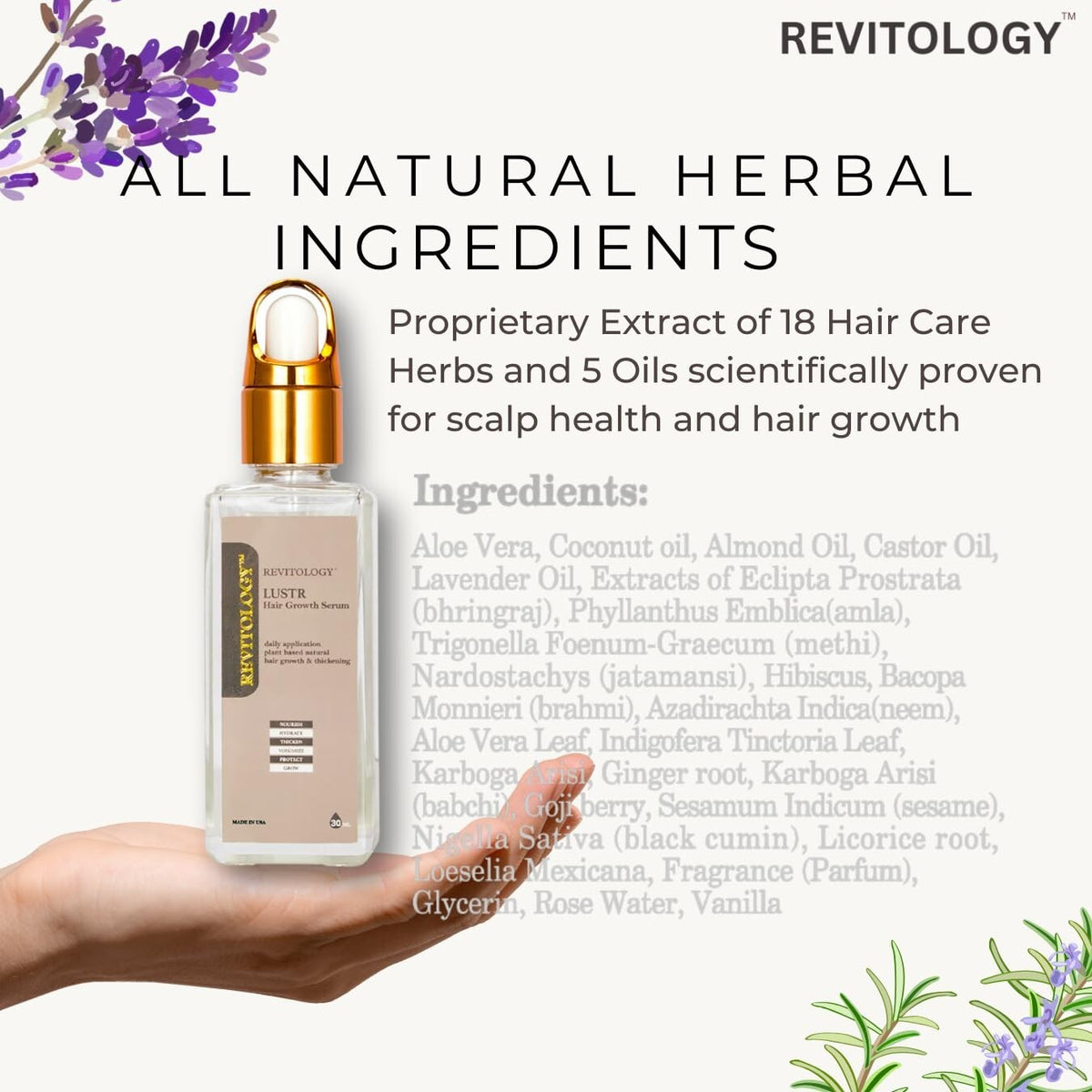 Hair Growth Serum with Rosemary Oil - 1oz Non-Greasy