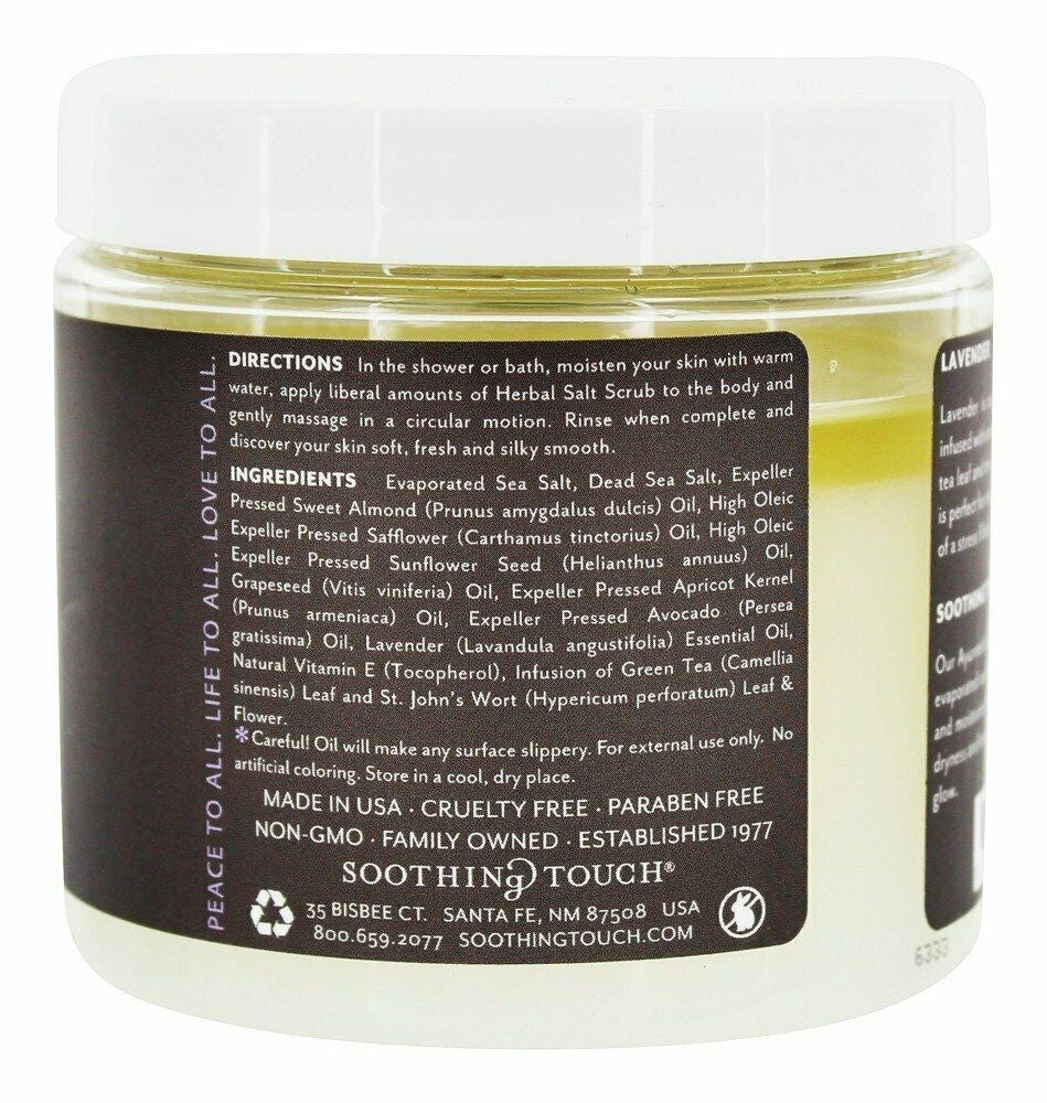 Soothing Touch Herbal Therapy Exfoliating Salt Scrub Calming Lavender