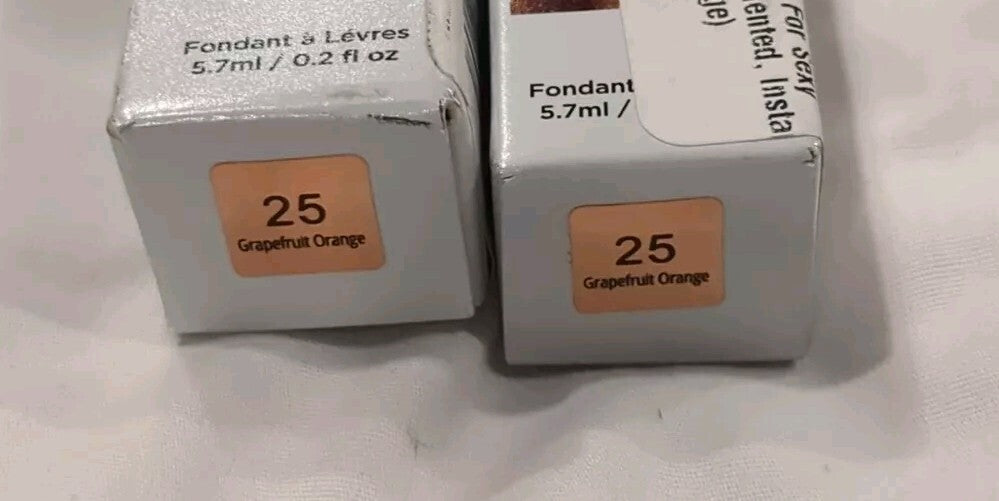 Lip Gloss Set 25 - Grapefruit Orange Flavored Hydrating Shine, 2 Pack