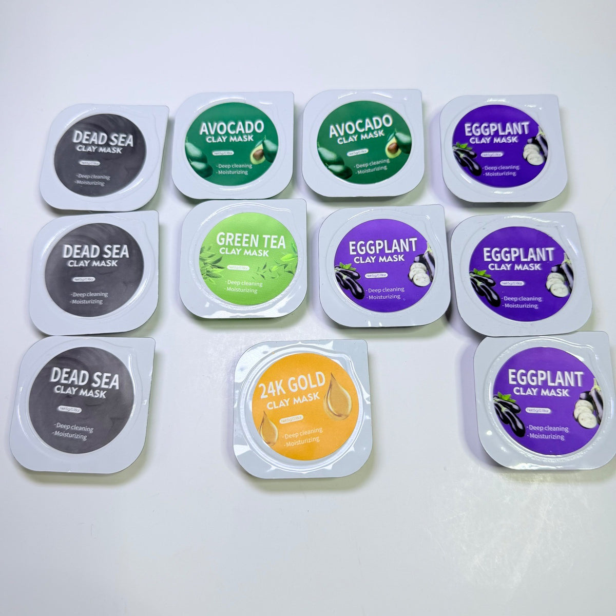 11-Piece Clay Face Mask Pods Variety Pack - 5g Each