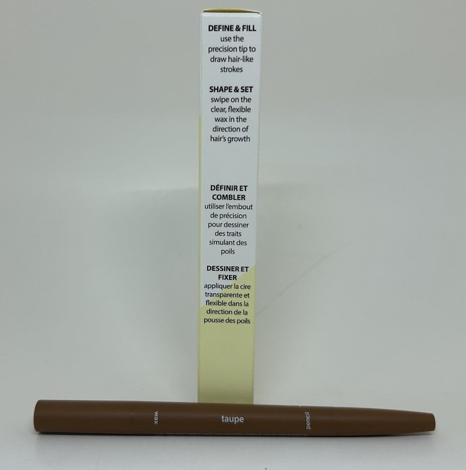 Tarte Brow Pencil & Wax Set - Taupe, Full Size, Waterproof & Vegan