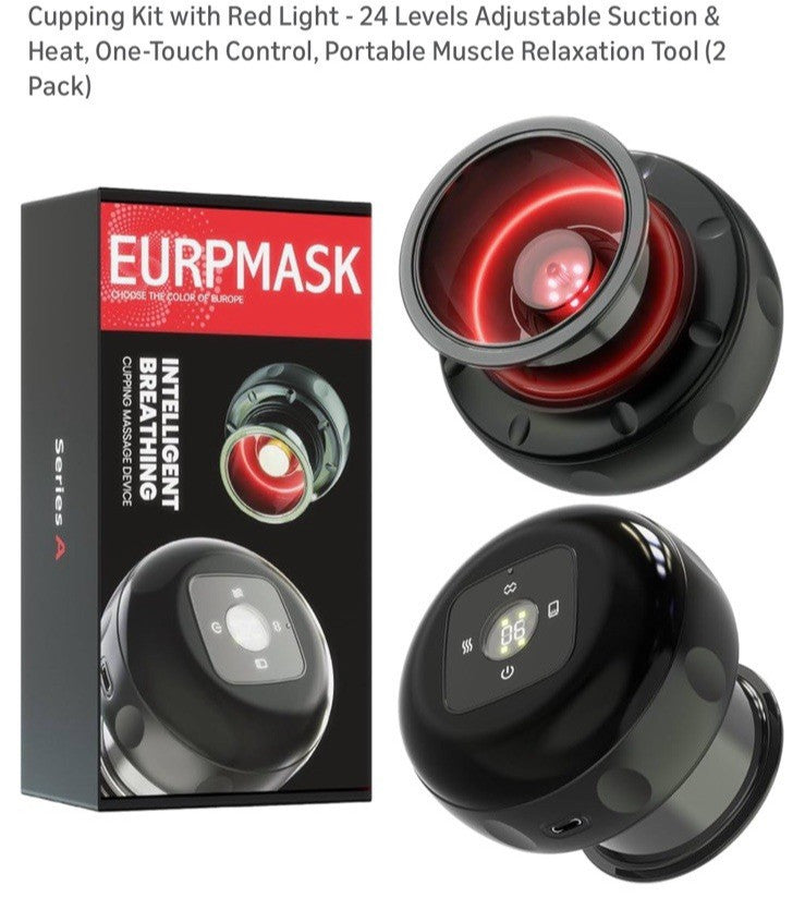 Electric Cupping Therapy Kit 5-in-1 with Red Light for Massage & Pain Relief