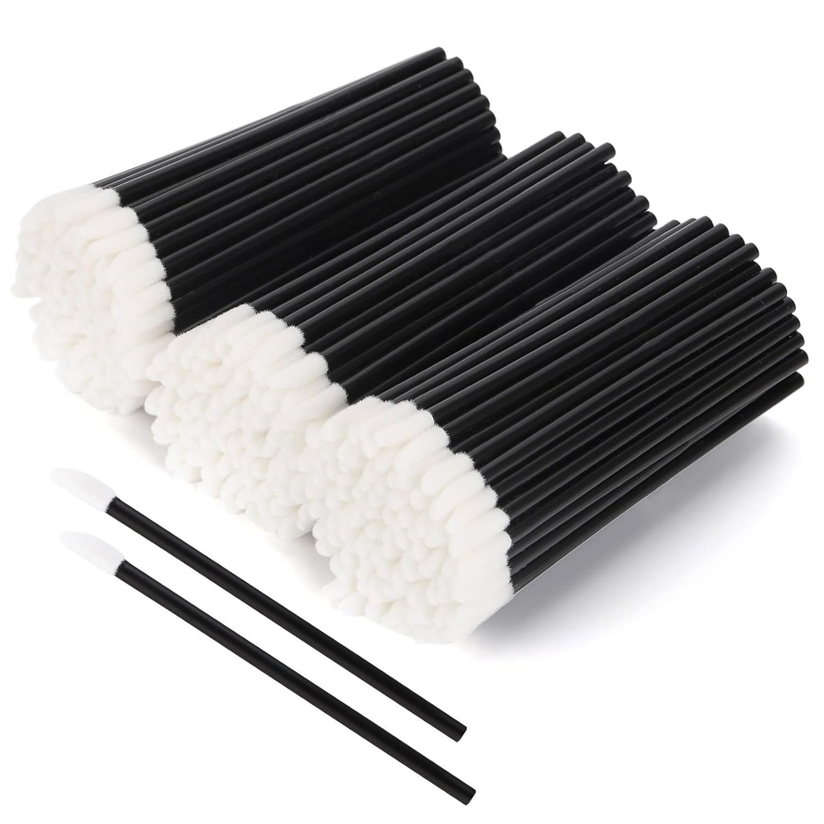 Disposable Lip Brush Set - 300 Makeup Applicator Wands for Lipstick & Gloss