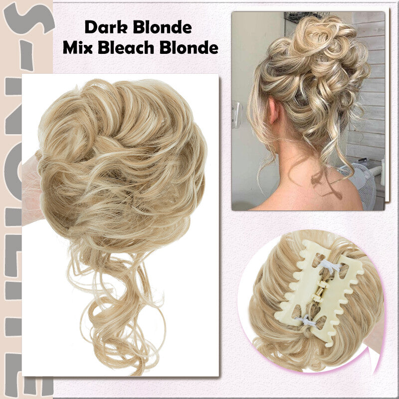 X-Large Thick Curly Claw Chignon Messy Bun Hair Extension Clips - All Colors