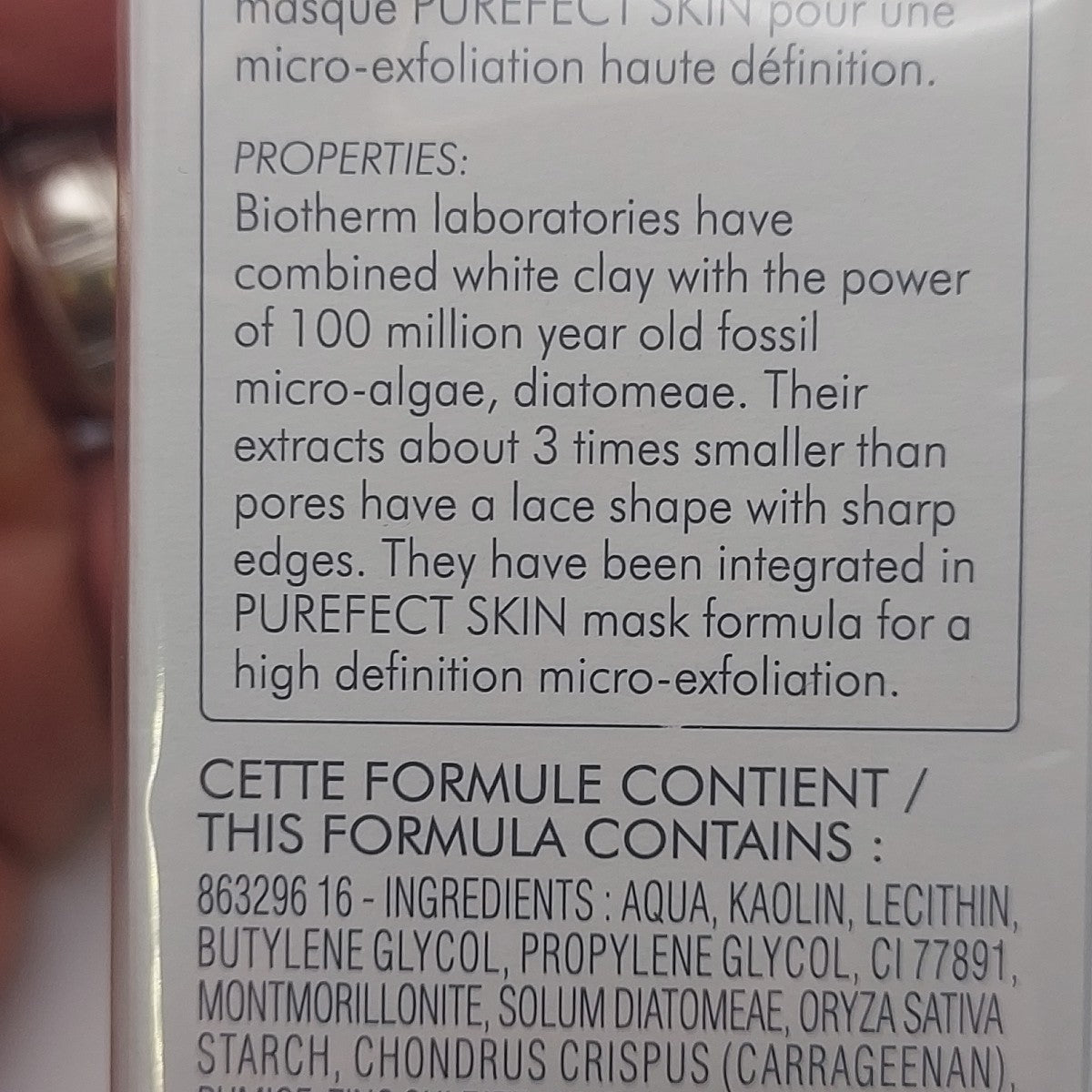 Biotherm Pure Fect Skin 2-in-1 Pore Mask 2.53oz