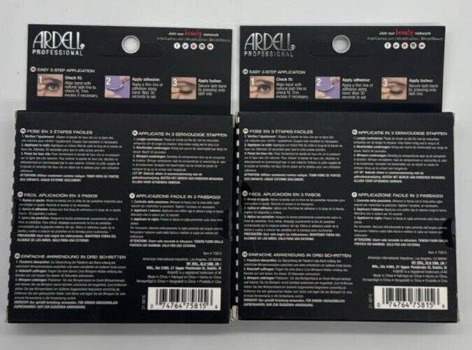 False Eyelash Set Ardell Fauxmink #815 8 Pairs - Long Natural Look
