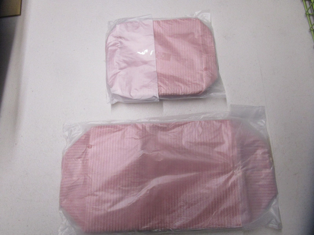 2-Pack Corduroy Makeup Bags for Travel and Organization - Cute Cosmetic Bags for Women and Girls