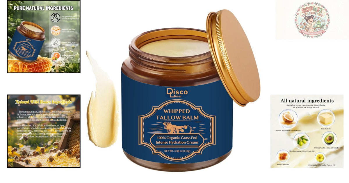 Grass Fed Whipped Beef Tallow Balm – Moisturizing Cream