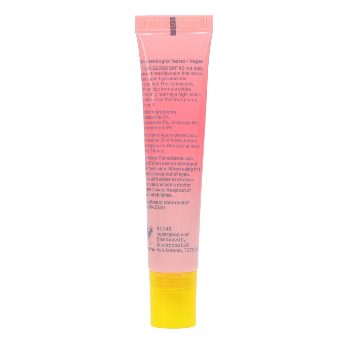 Lip Gloss with SPF 40 - Hydrating Shine and Sun Protection, Vanilla Soft Serve