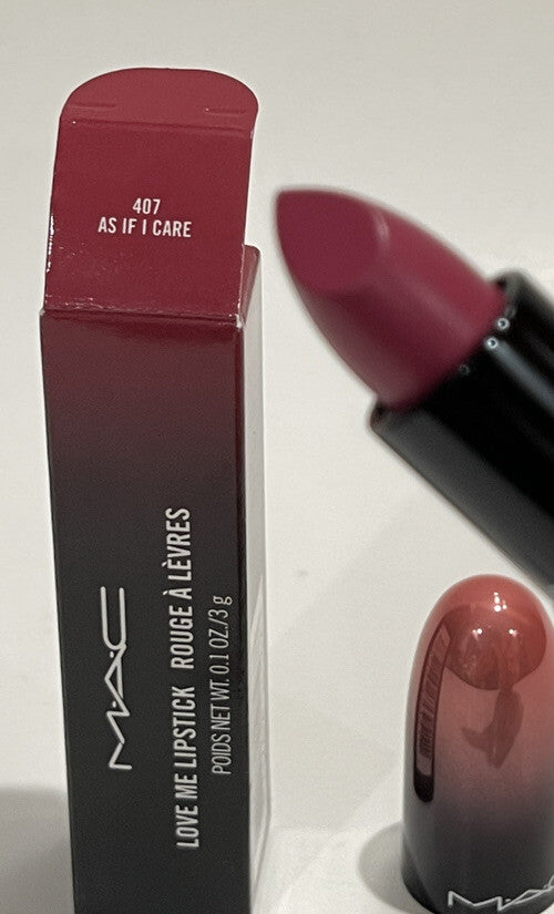 MAC Lipstick Love Me 407 As If I Care - New In Box, Discontinued