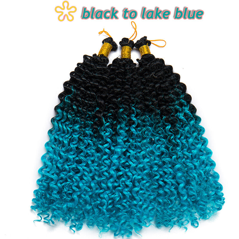 14-Inch Water Wave Crochet Hair Extensions - Afro Curly, Bouncy & Soft