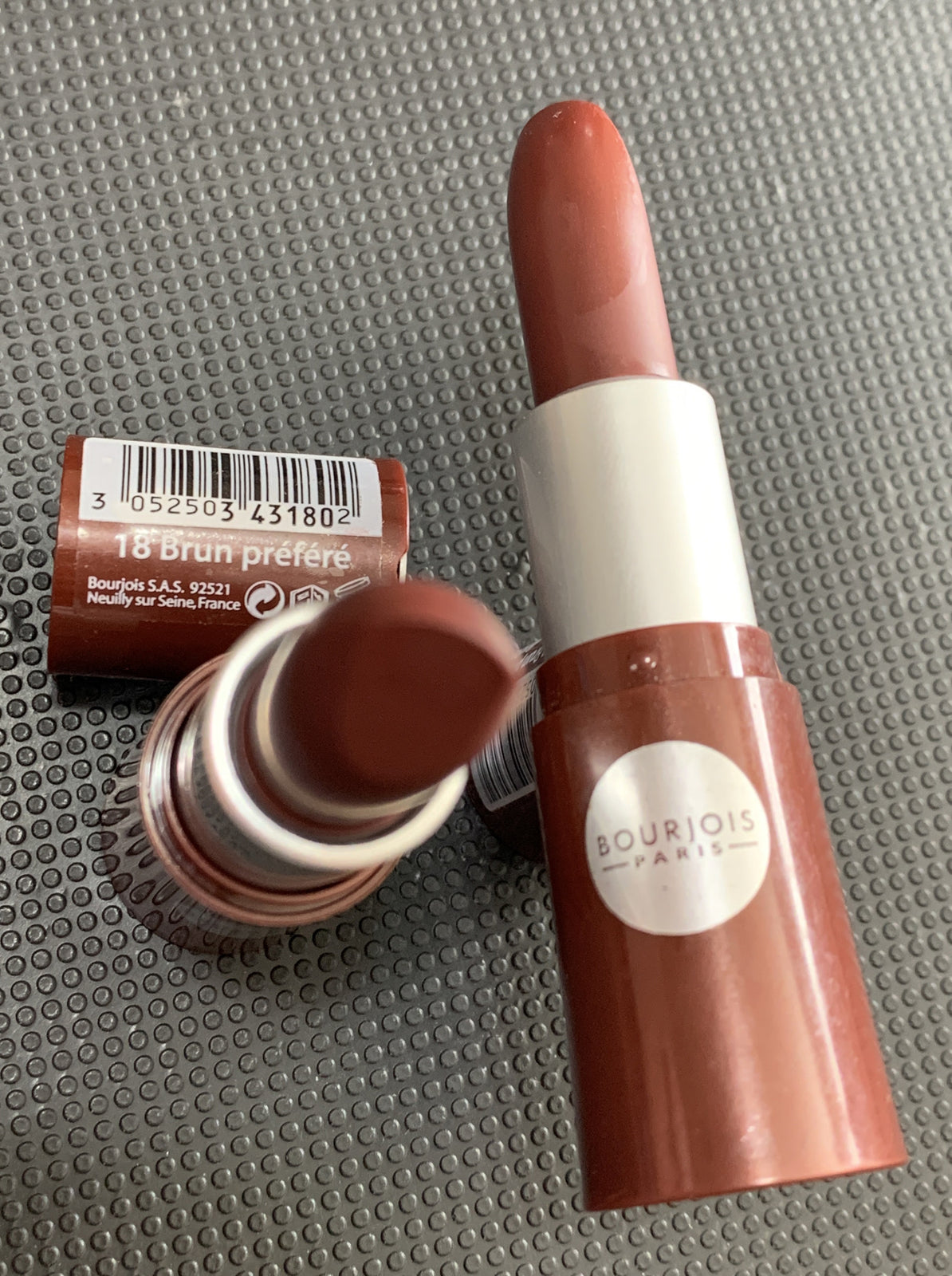 Set of 2 Bourjois Lovely Rouge Lipstick 18 Brun Prefere - 0.1 oz Each
