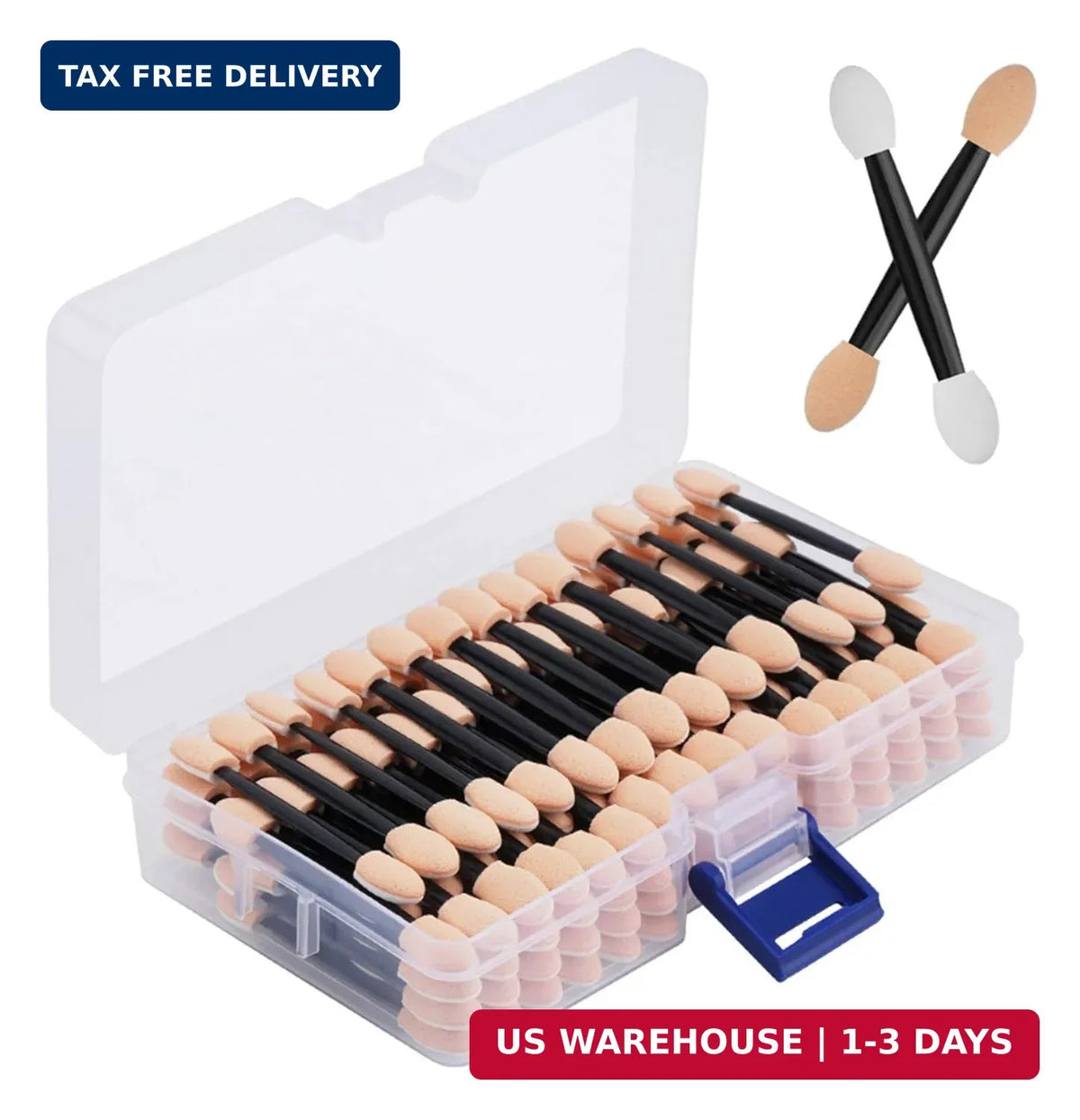 120Pcs Disposable Eyeshadow Applicators Double Ended Sponge Makeup Brushes
