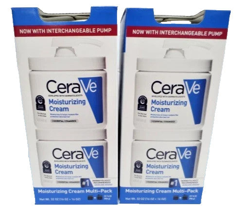 CERAVE MOISTURIZING CREAM NORMAL TO DRY SKIN 16 OZ 2 MULTI-PACK 4PCS