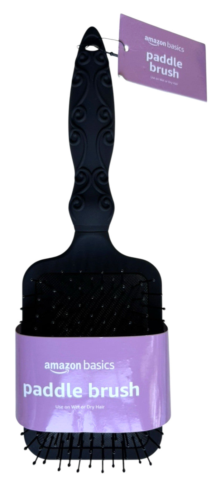 Paddle Hair Brush for Wet or Dry Hair - Black