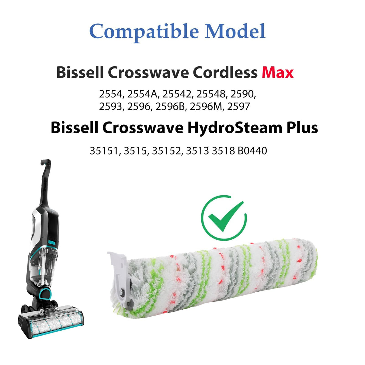 Multi-Surface Pet Brush Roll & Vacuum Filter Replacement for Vacuum Cleaner