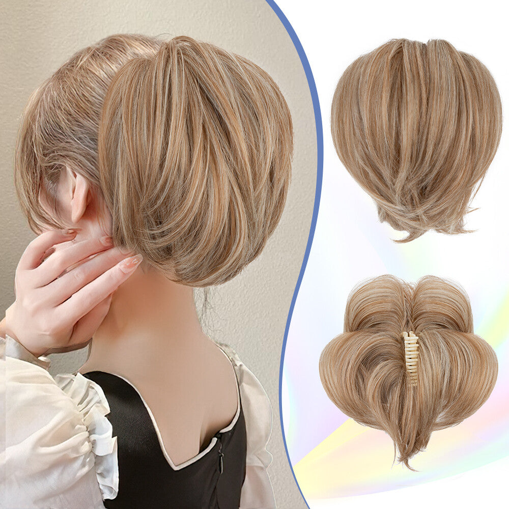 8-inch Short Claw Ponytail Hair Extension Clip for Messy Bun & Ponytail Styles