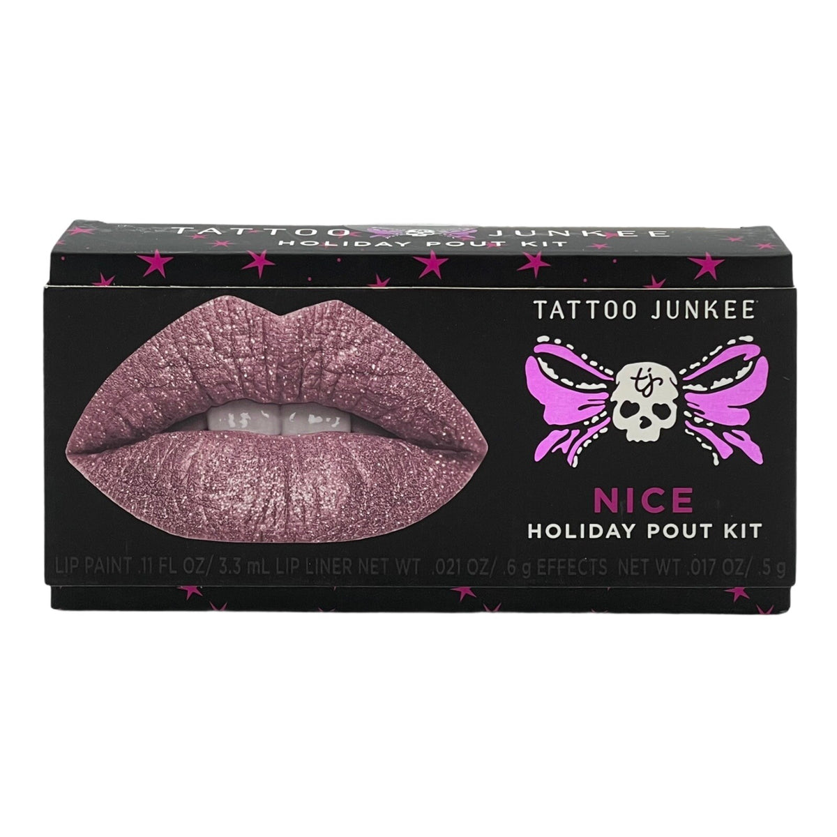 Lipstick & Lip Liner Set - Metallic Liquid Lip Paint & Glitter Effects Kit