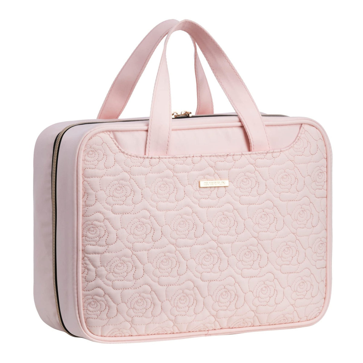 Large Leakproof Travel Toiletry Bag with Hanging Hook - Pink