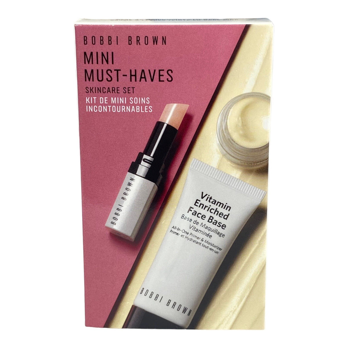 Travel Skincare Set with Face Base and Lip Tint - Mini 3 Piece