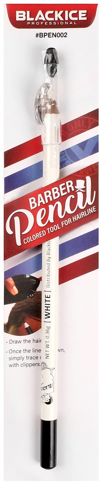 Black Ice Spray Barber Pencil White for Beard Eyebrow Hairline Detailing