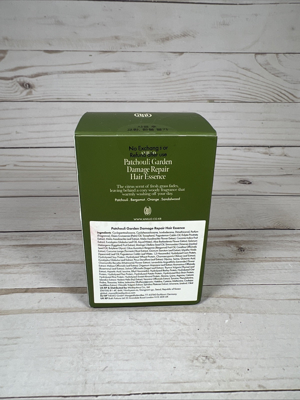 Patchouli Garden Hair Essence Damage Repair 1.69oz