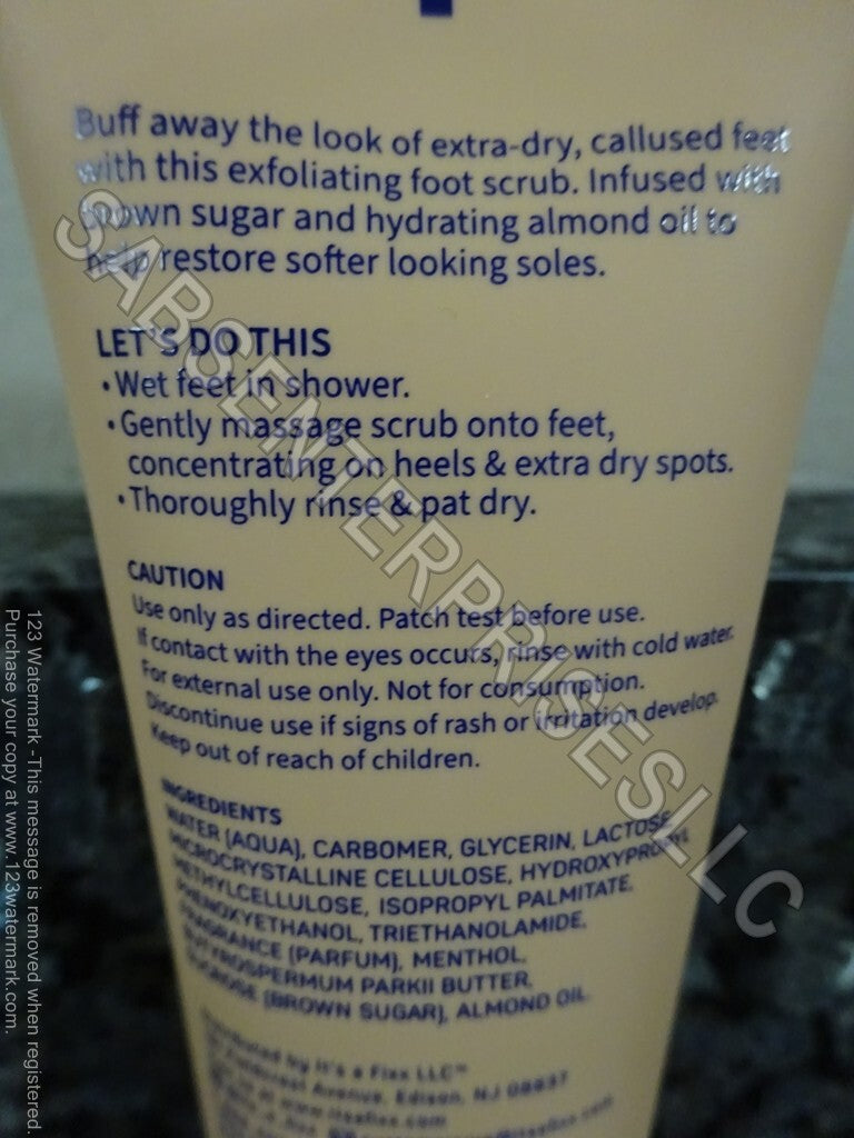 6 Spa Scentials SMOOTH Exfoliating Foot Scrub w/ Brown Sugar & Almond