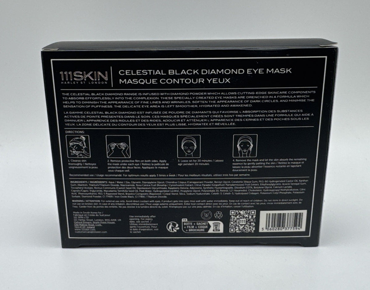 Celestial Black Diamond Eye Mask - 8 Pack
