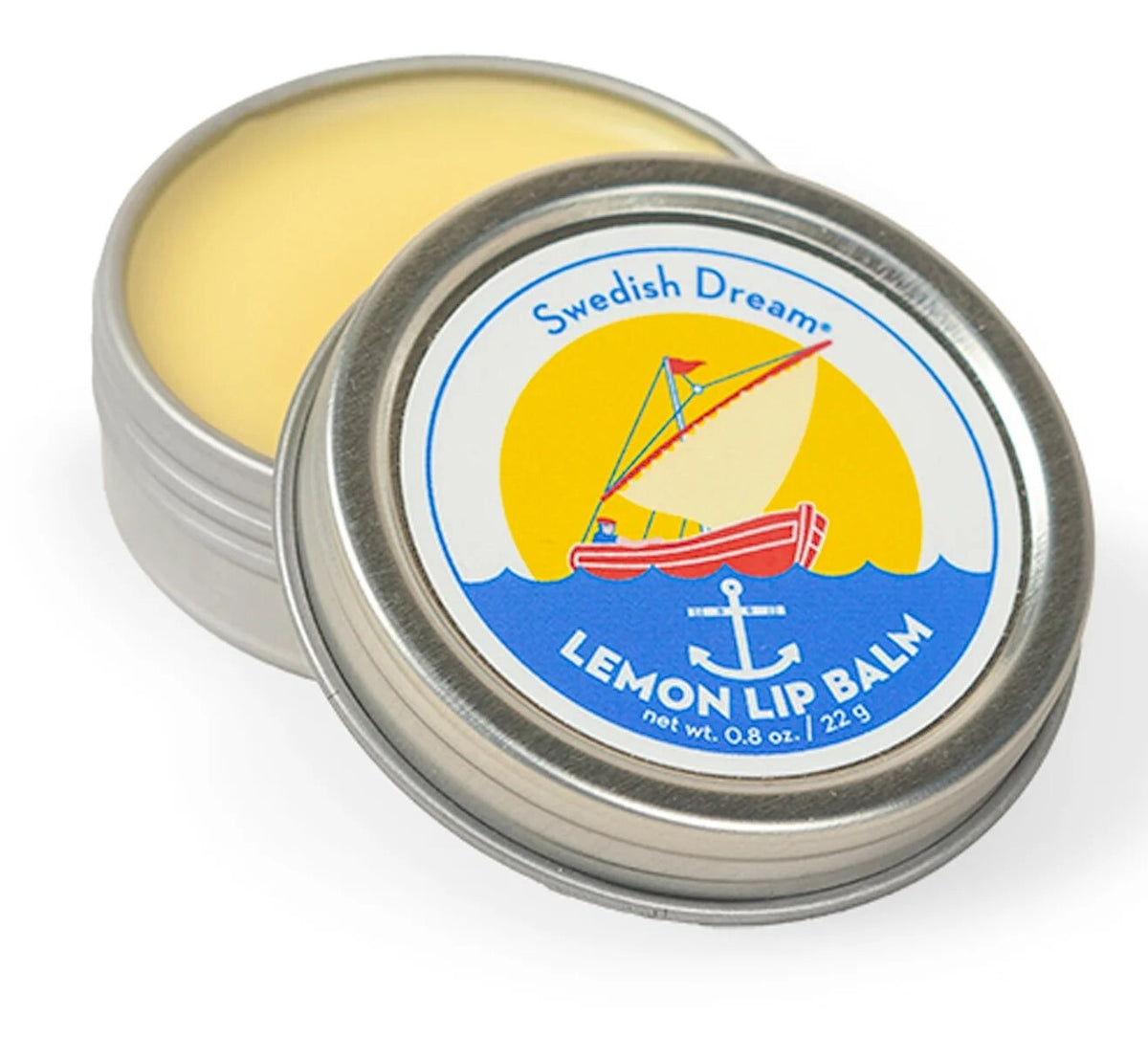Organic Lemon Lip Balm - Soft, Hydrating, Multi-Use 0.8 Oz